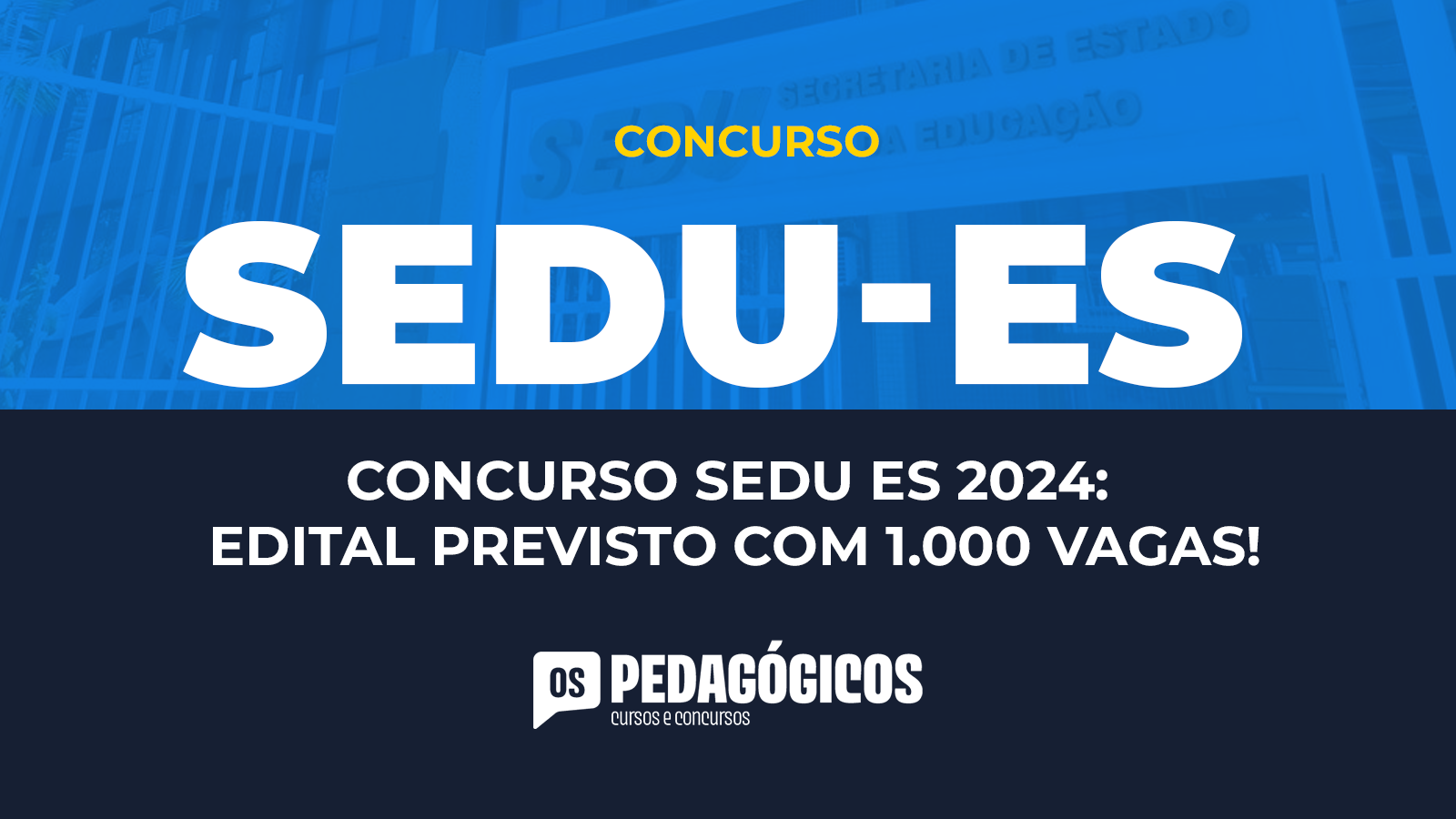 Concurso SEDU ES 2024